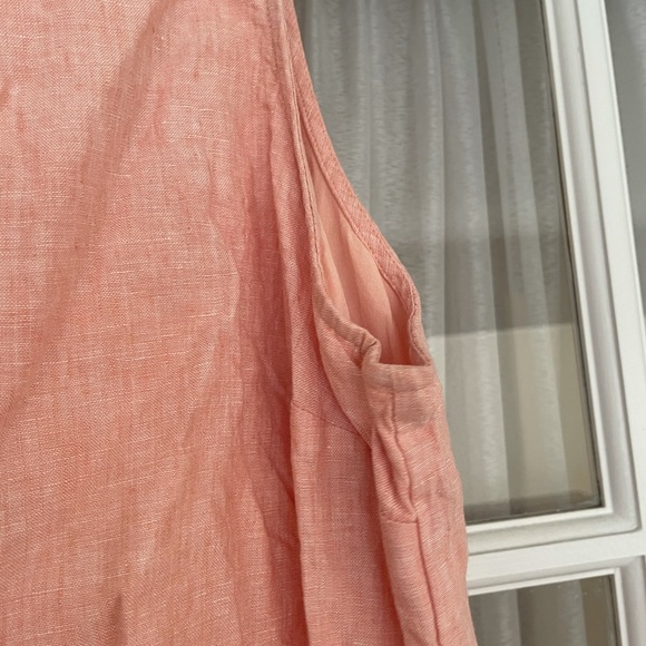 JCrew Peach Button Back 100% Linen Shift - Picture 8 of 14